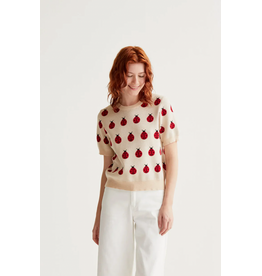 Compania Fantastica Compania Fantastica -  Ladybug Print Short Sleeve Sweater
