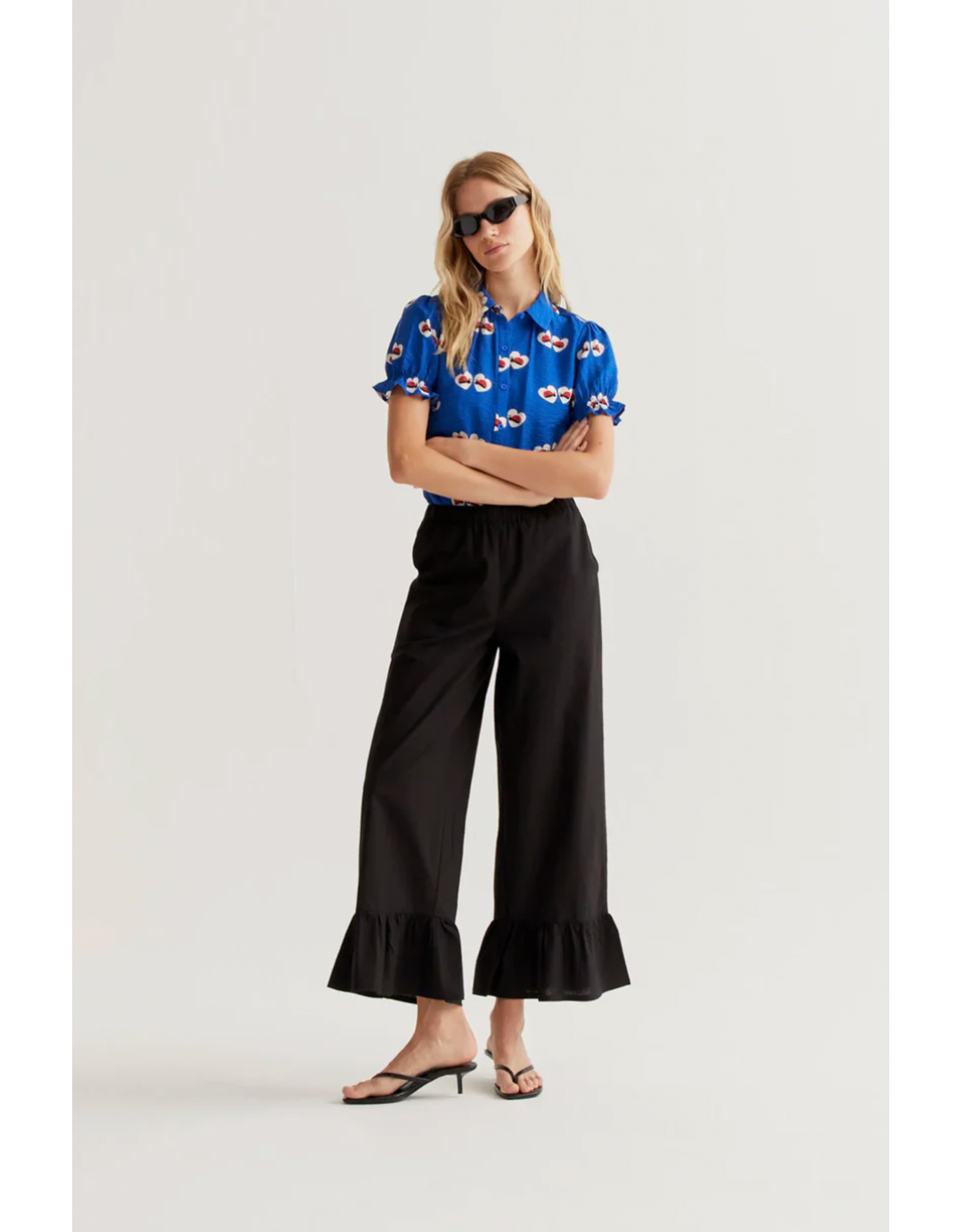 Compania Fantastica Compania Fantastica -  Ladybug Print Short Sleeve Blouse