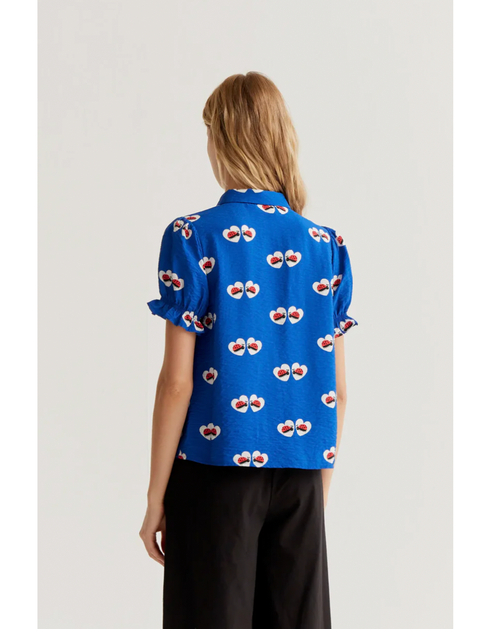 Compania Fantastica Compania Fantastica -  Ladybug Print Short Sleeve Blouse