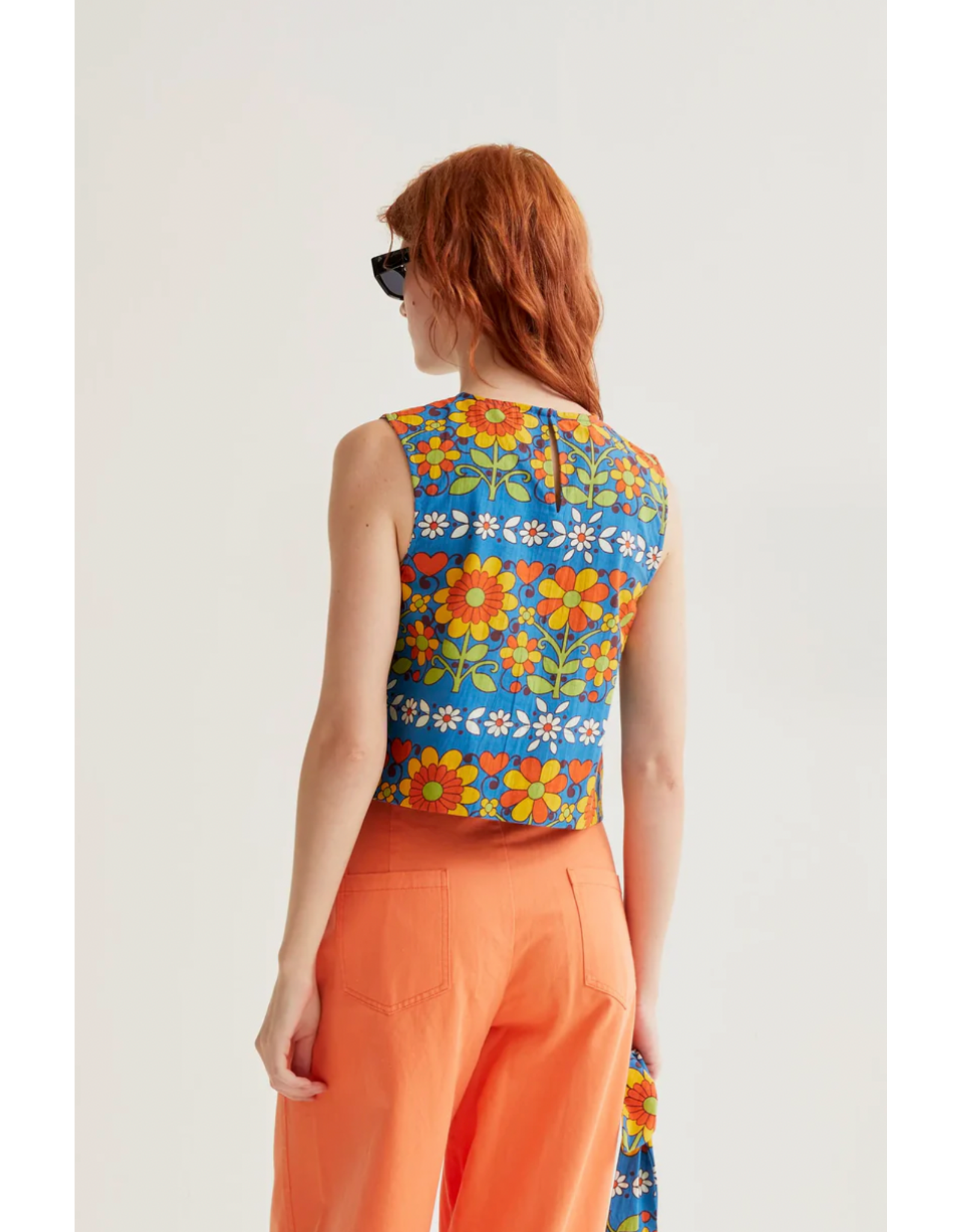 Compania Fantastica Compania Fantastica -  Sleeveless Top (Garden Print)