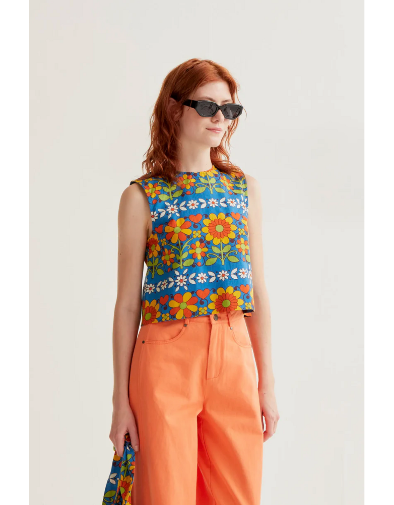 Compania Fantastica Compania Fantastica -  Sleeveless Top (Garden Print)