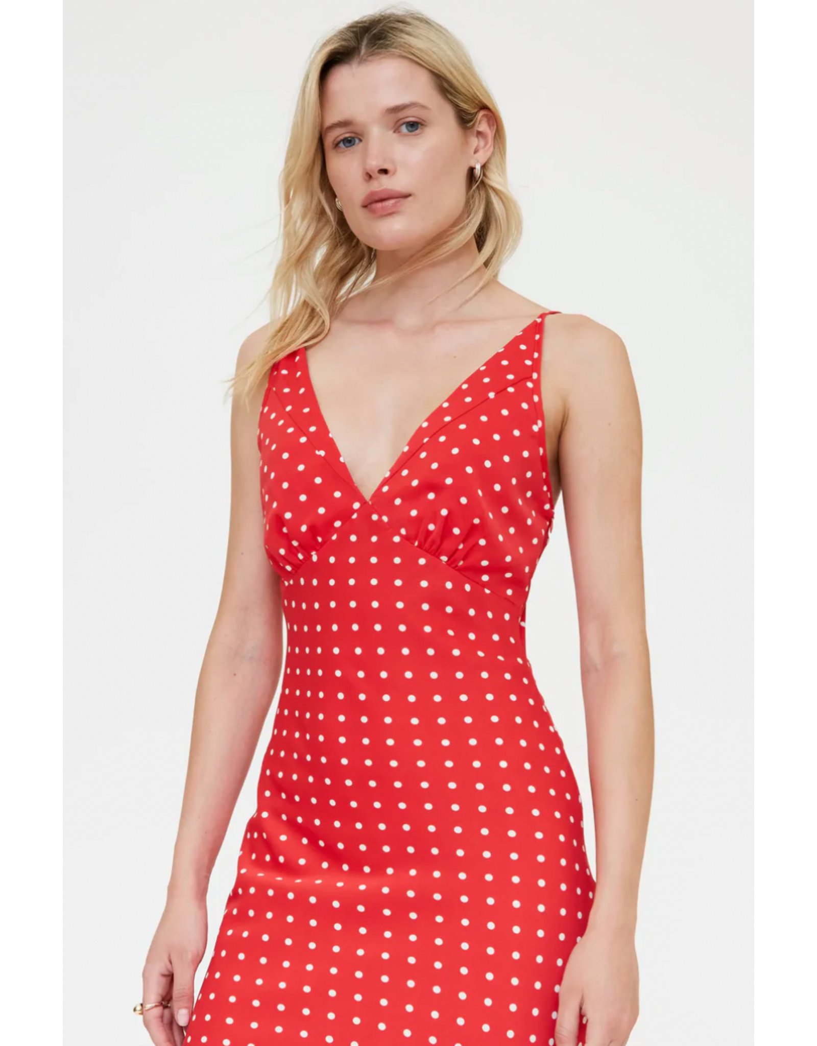 Compania Fantastica Compania Fantastica -  Polka Dot Print Long Dress (Red)