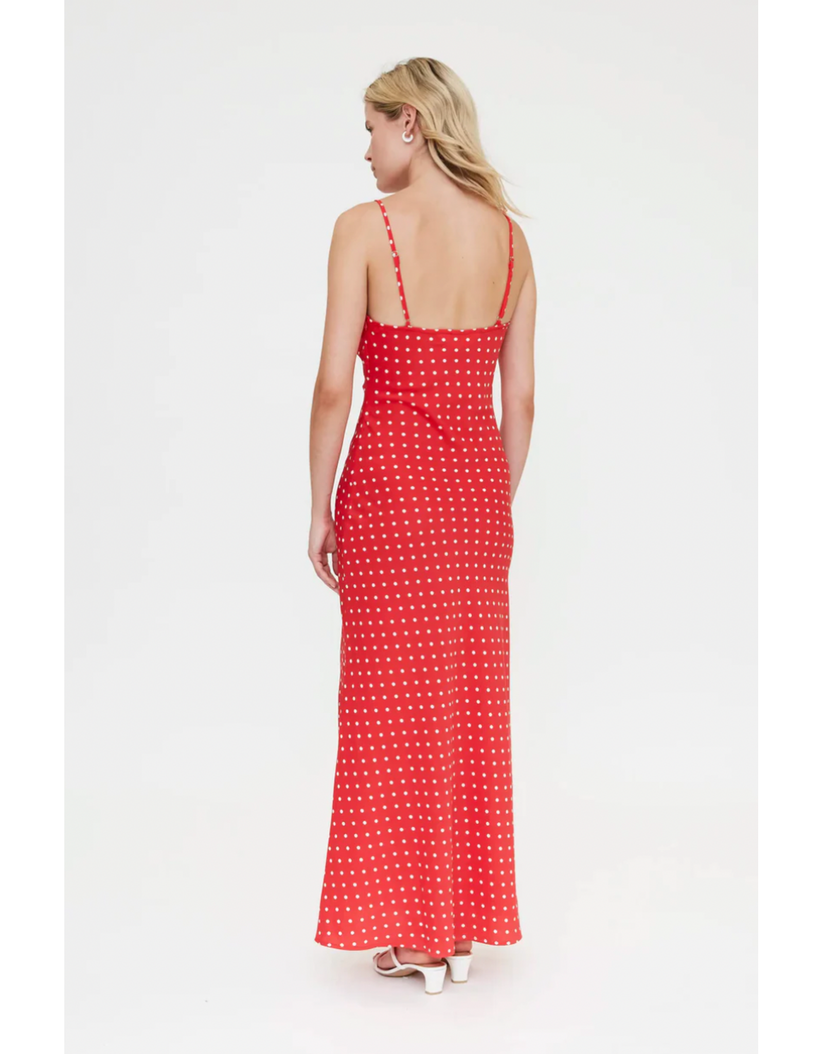 Compania Fantastica Compania Fantastica -  Polka Dot Print Long Dress (Red)