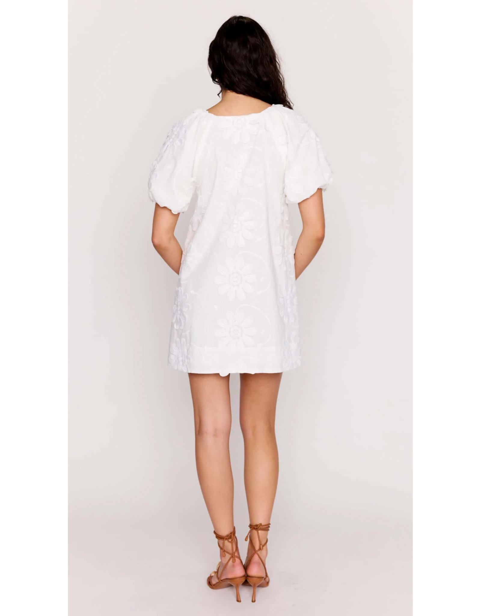 Mink Pink Mink Pink - Alessia Smocked Mini Dress (White)