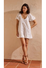 Mink Pink Mink Pink - Alessia Smocked Mini Dress (White)