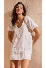 Mink Pink Mink Pink - Alessia Smocked Mini Dress (White)