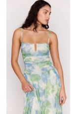 Mink Pink Mink Pink - Carrie Mesh Maxi Dress (Watercolour Floral)