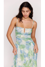 Mink Pink Mink Pink - Carrie Mesh Maxi Dress (Watercolour Floral)