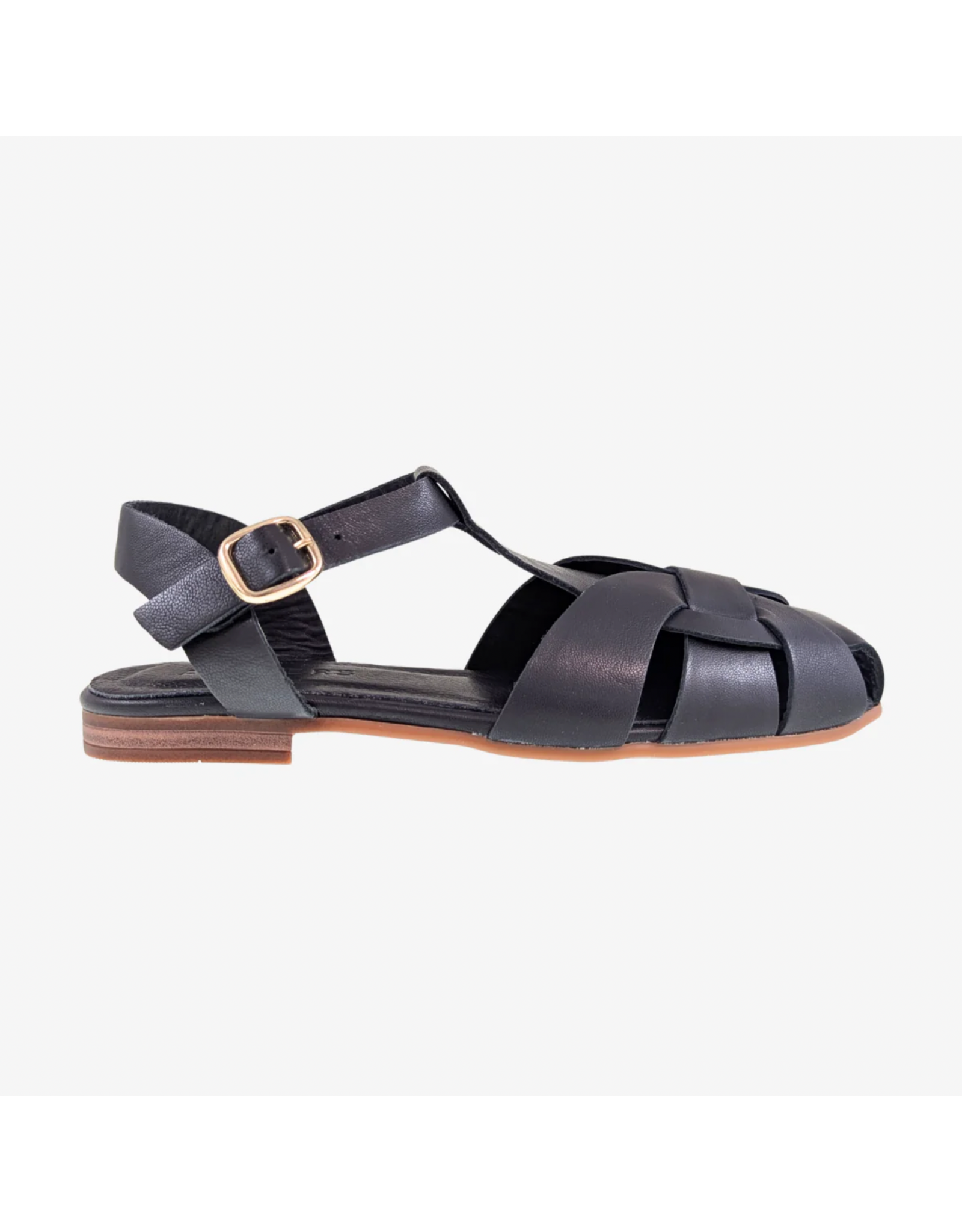 Ateliers Ateliers - Sinela Leather Fisherman Sandal (Black)