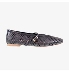Ateliers Ateliers - Sian Perforated Mary-Jane Flat (Black)