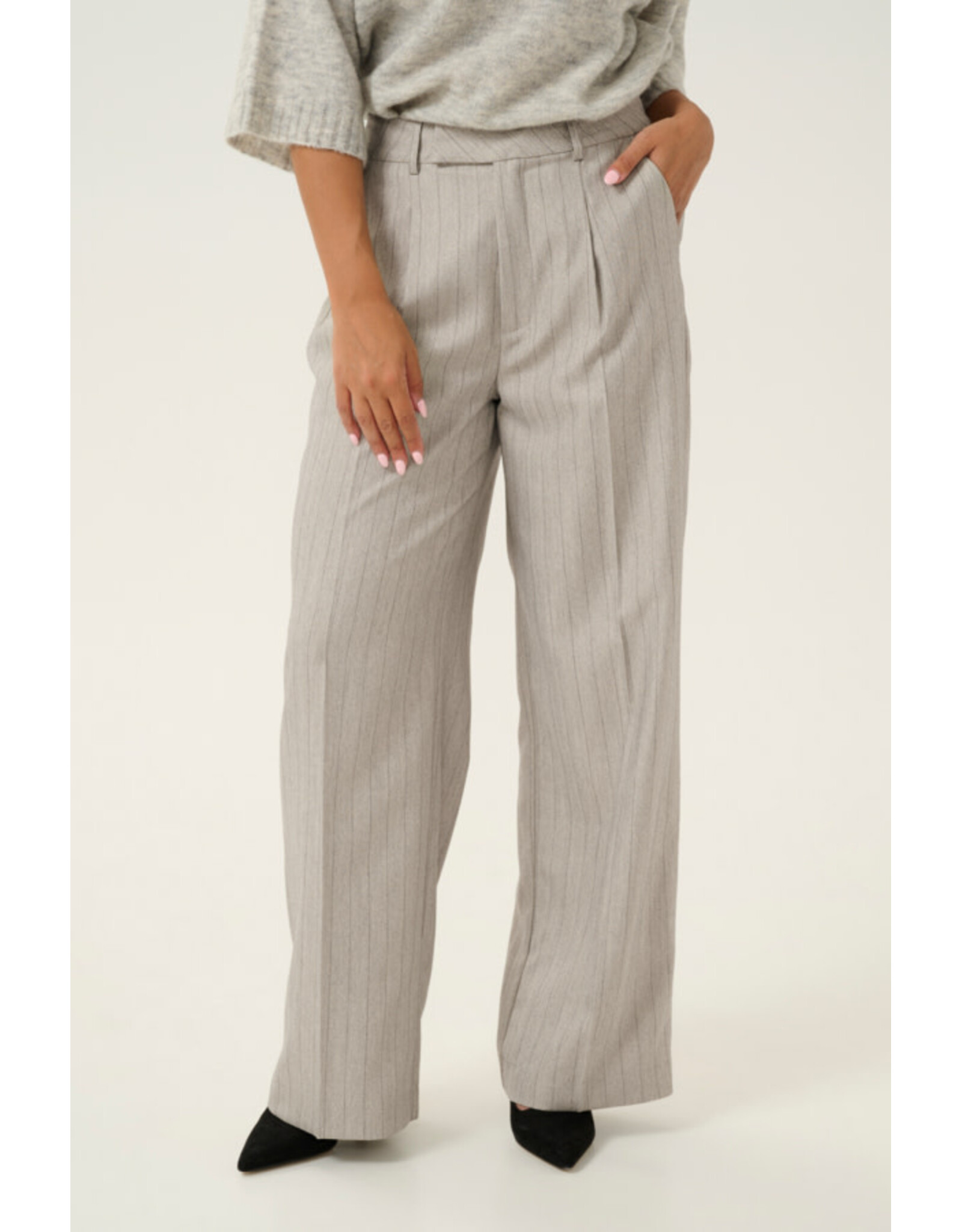 Kaffe Kaffe - Kaysa Pants (Grey Pinstripe)