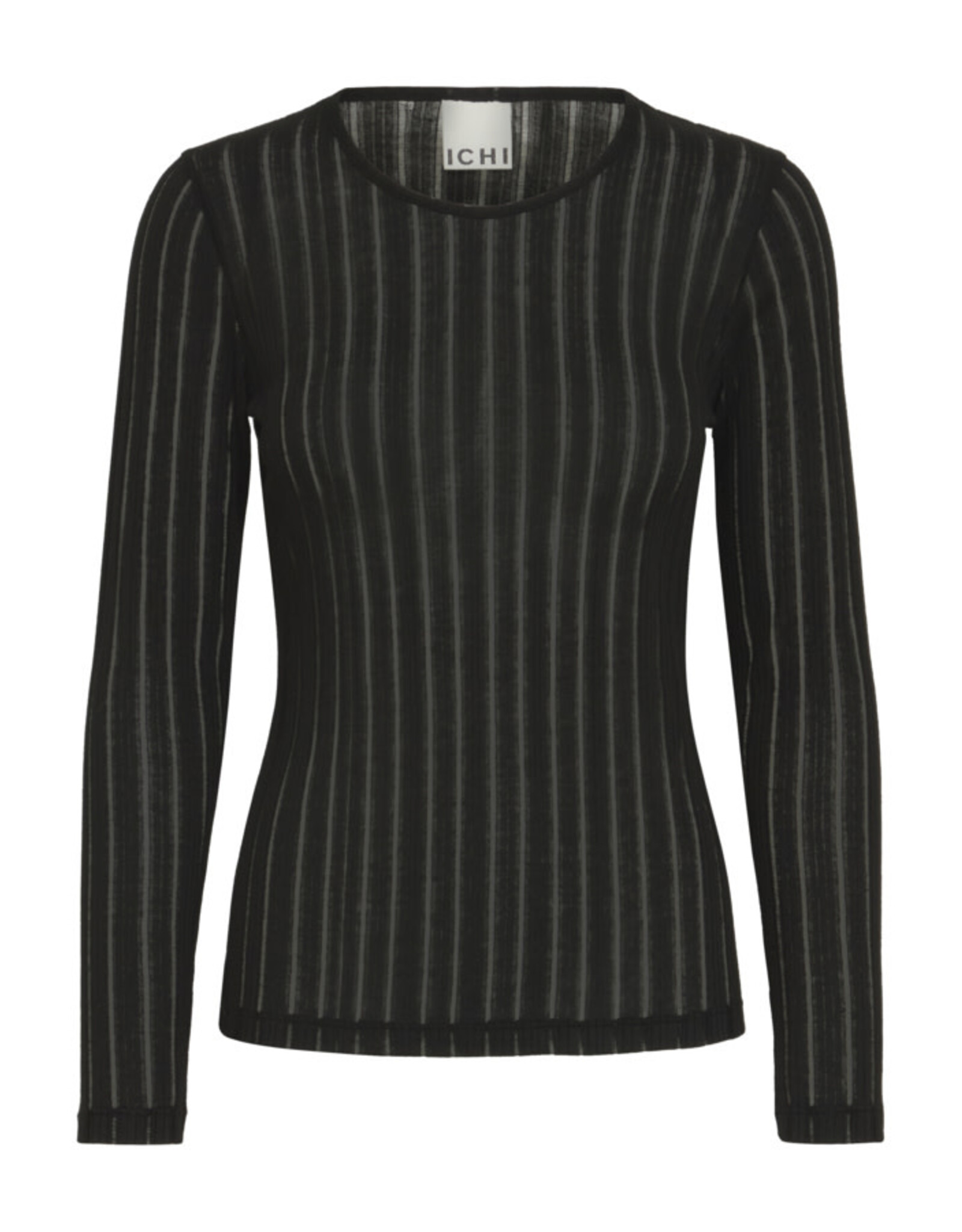 ICHI ICHI - Olivie Vertical Stripe Top (Black)