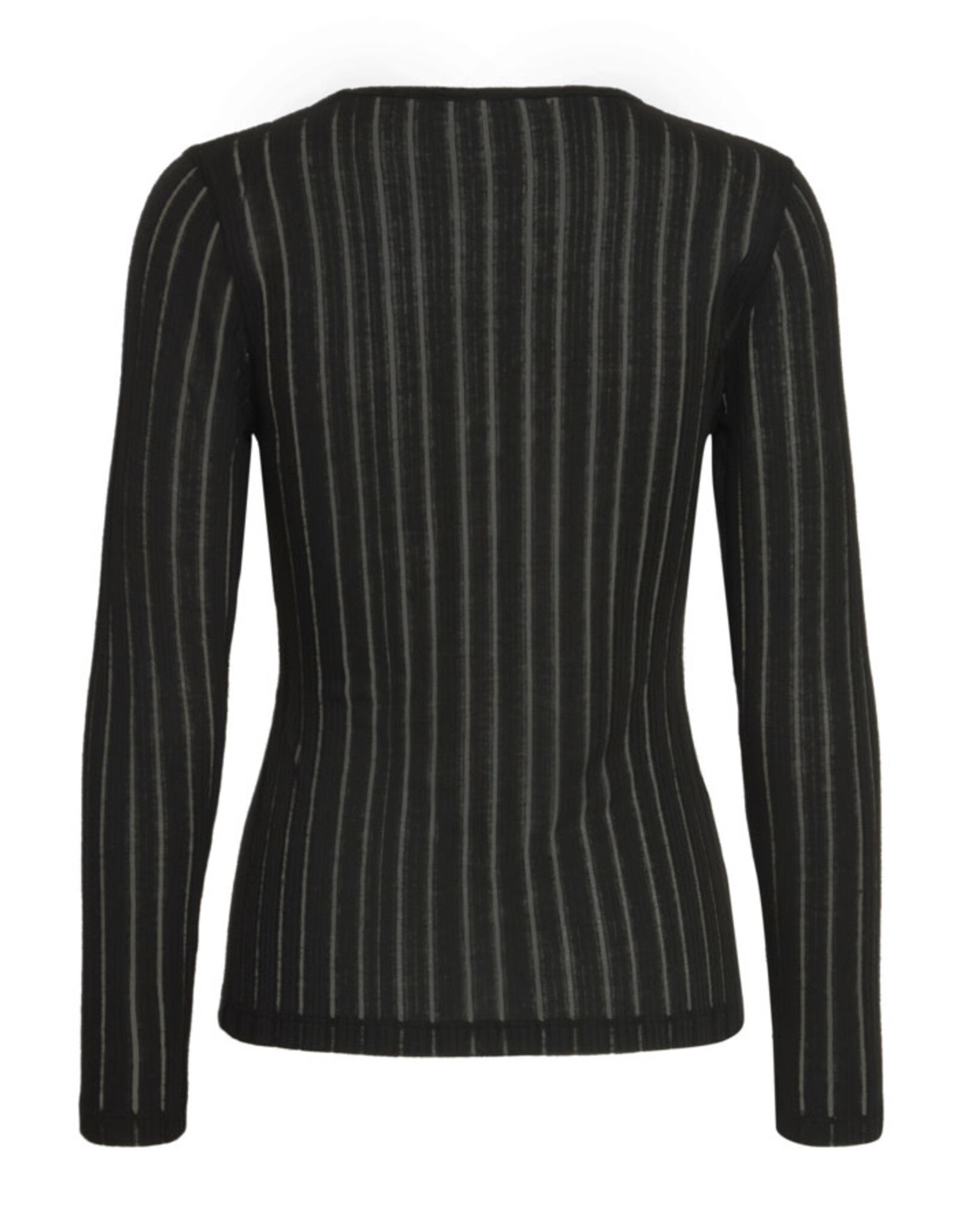ICHI ICHI - Olivie Vertical Stripe Top (Black)