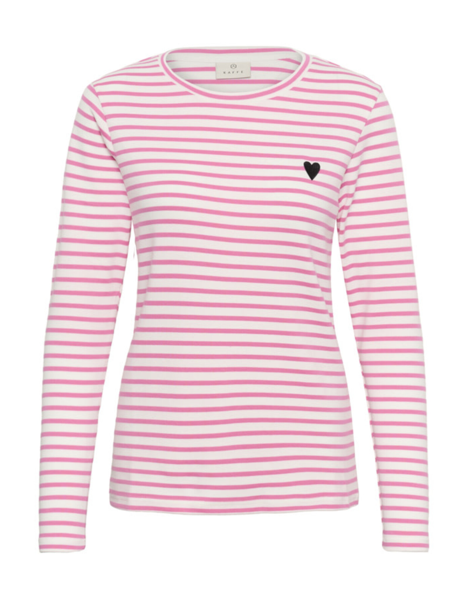 Kaffe Kaffe - Liddy Striped Long Sleeve Shirt (Chalk / Pink)