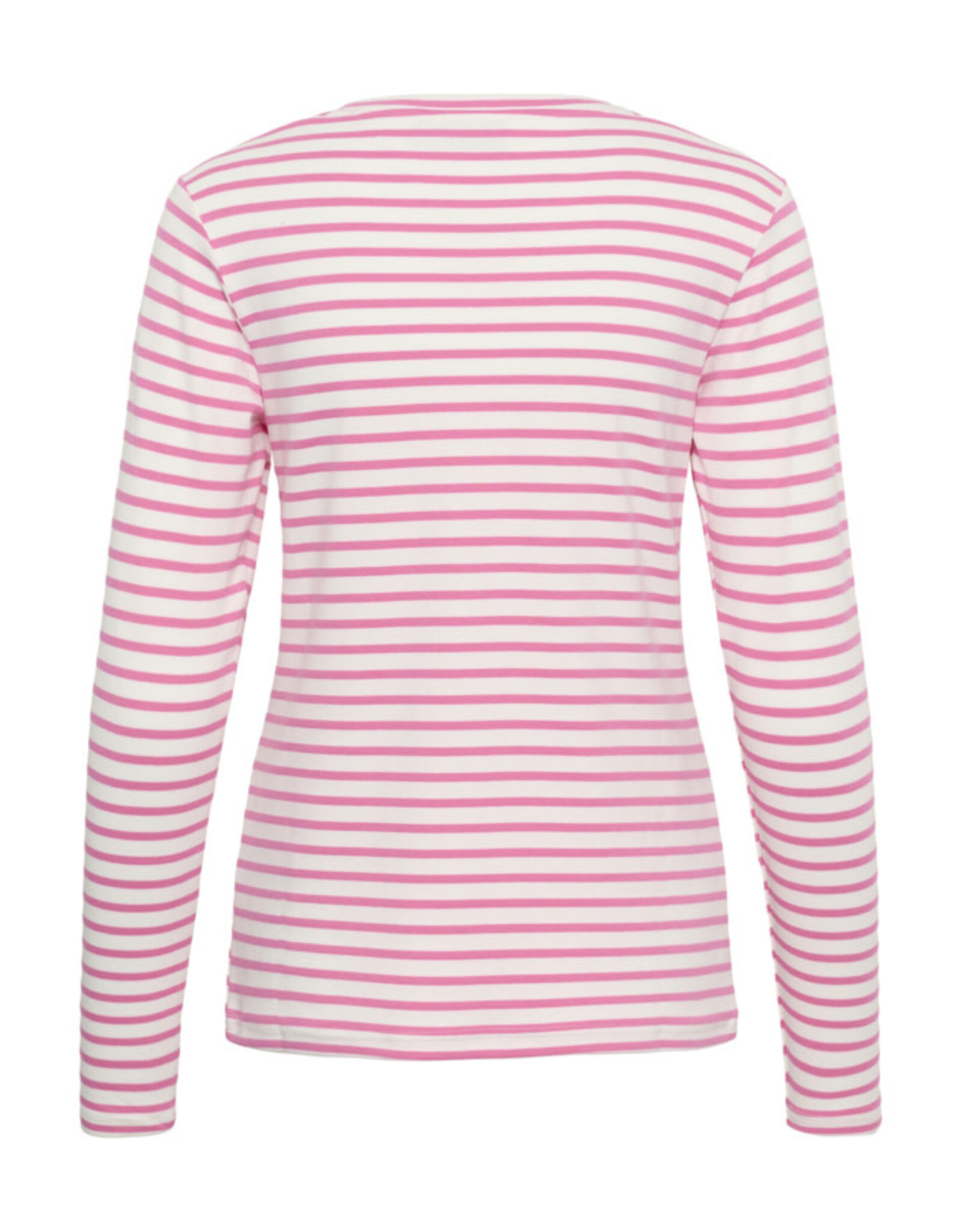 Kaffe Kaffe - Liddy Striped Long Sleeve Shirt (Chalk / Pink)