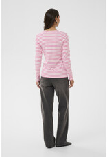 Kaffe Kaffe - Liddy Striped Long Sleeve Shirt (Chalk / Pink)