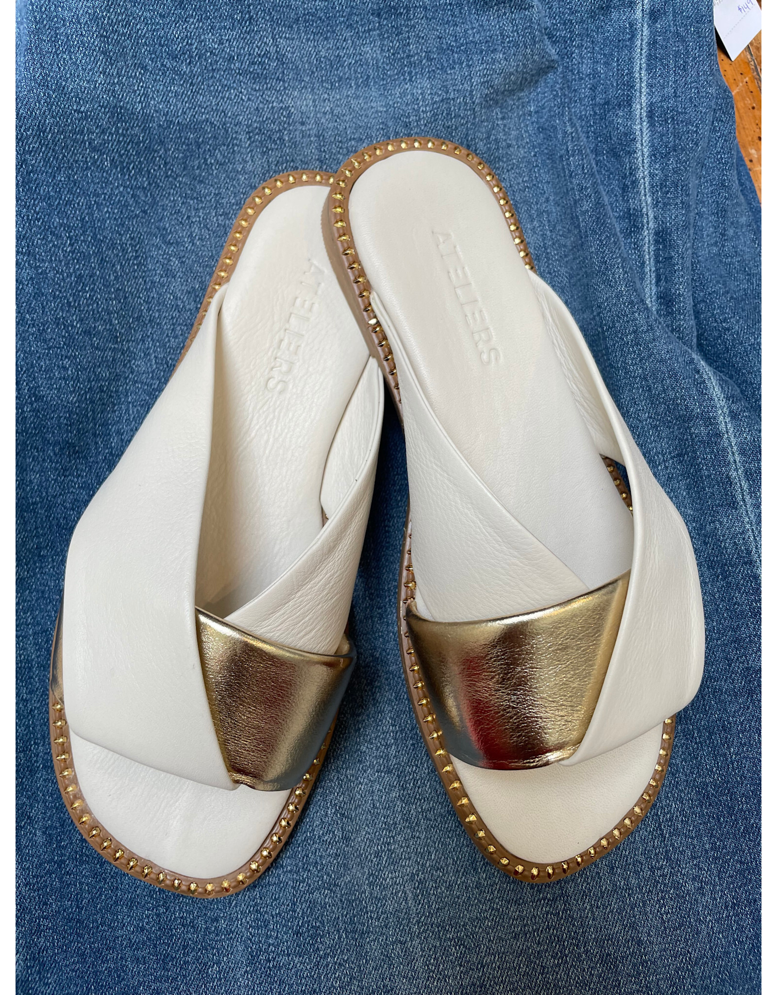 Ateliers Ateliers - Fausto Leather Slide (White)