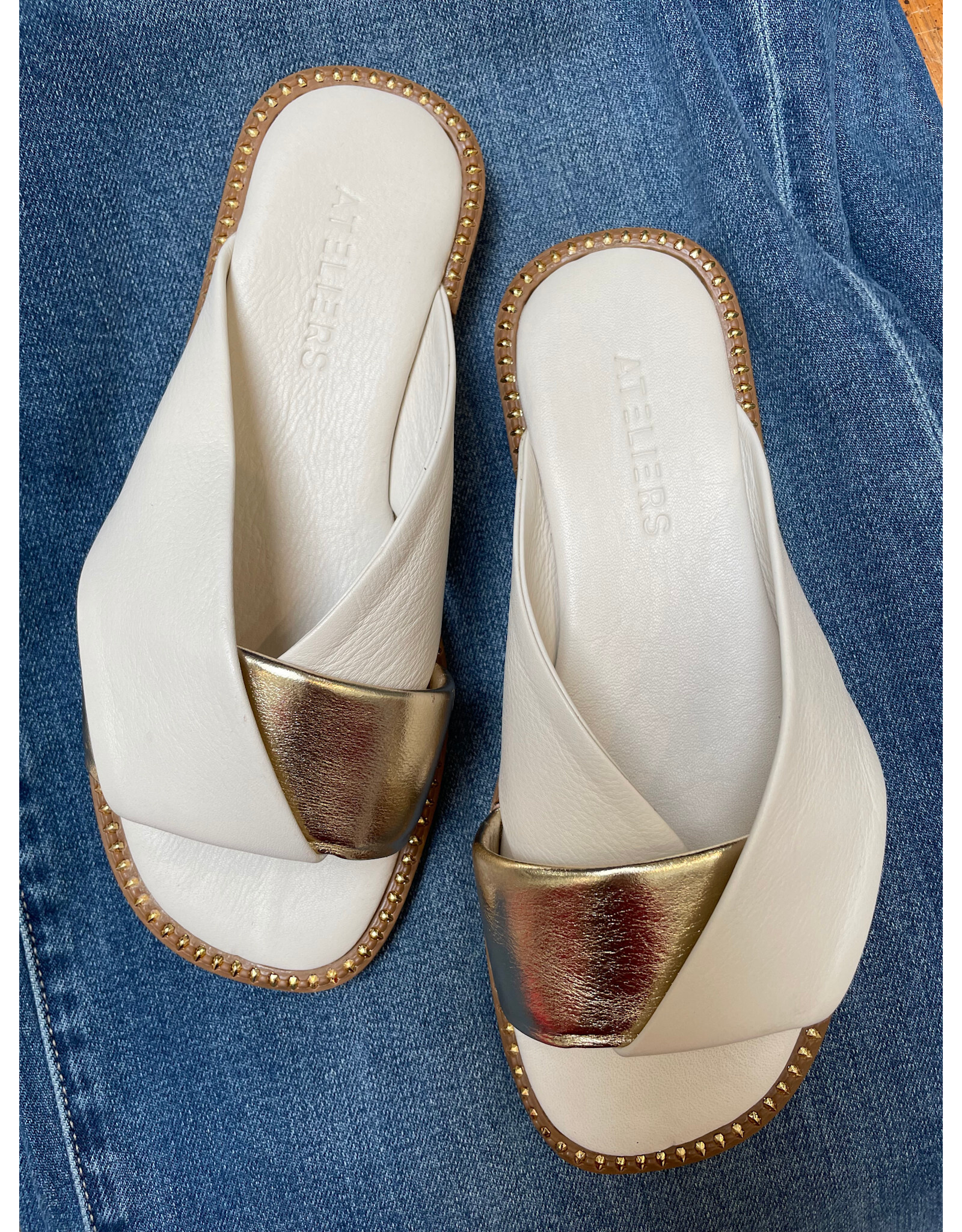 Ateliers Ateliers - Fausto Leather Slide (White)