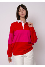RD Style RD Style - Esther Cotton Soft Knit Long Sleeve Polo (Rouge Magenta)