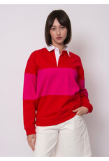 RD Style RD Style - Esther Cotton Soft Knit Long Sleeve Polo (Rouge Magenta)