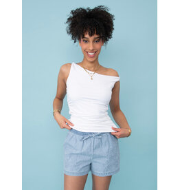 RD Style RD Style - Charlotte Ruched Tank (White)