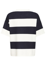 ICHI ICHI - Luls Wide Stripe Pullover (Off White / Navy)