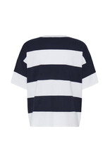 ICHI ICHI - Luls Wide Stripe Pullover (Off White / Navy)