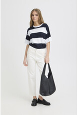 ICHI ICHI - Luls Wide Stripe Pullover (Off White / Navy)