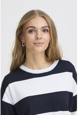 ICHI ICHI - Luls Wide Stripe Pullover (Off White / Navy)