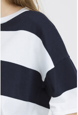 ICHI ICHI - Luls Wide Stripe Pullover (Off White / Navy)