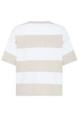 ICHI ICHI - Luls Wide Stripe Pullover (Off White / Oatmeal)