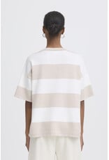 ICHI ICHI - Luls Wide Stripe Pullover (Off White / Oatmeal)
