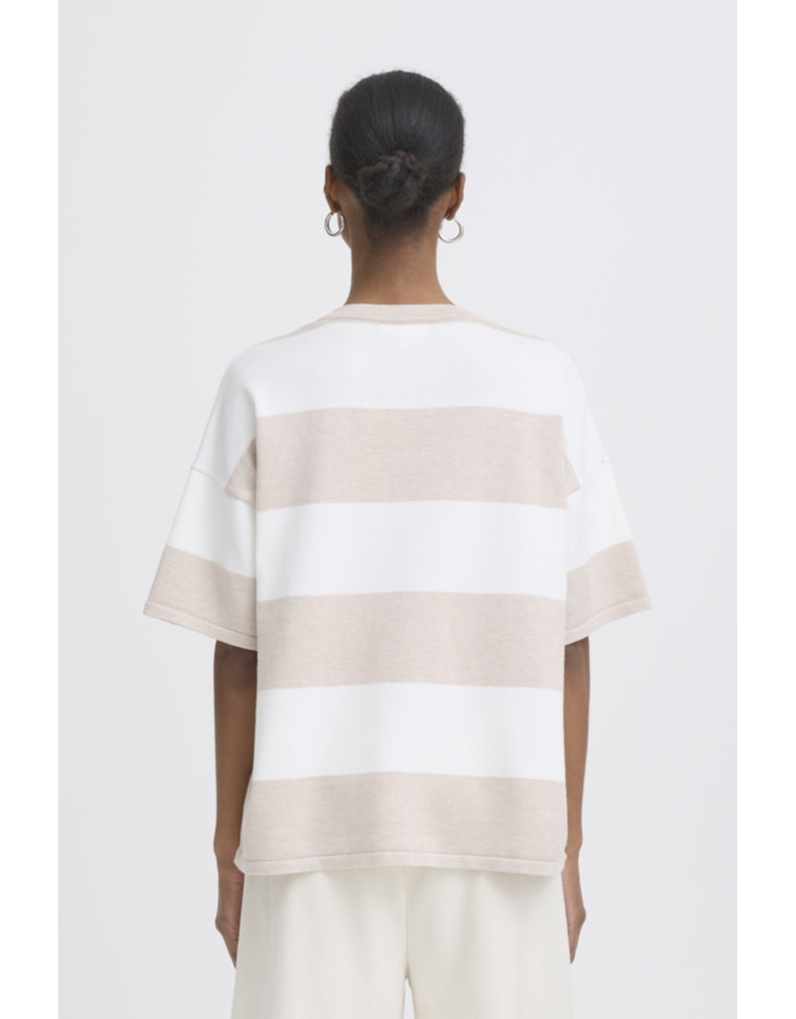 ICHI ICHI - Luls Wide Stripe Pullover (Off White / Oatmeal)