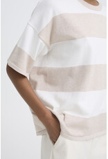 ICHI ICHI - Luls Wide Stripe Pullover (Off White / Oatmeal)