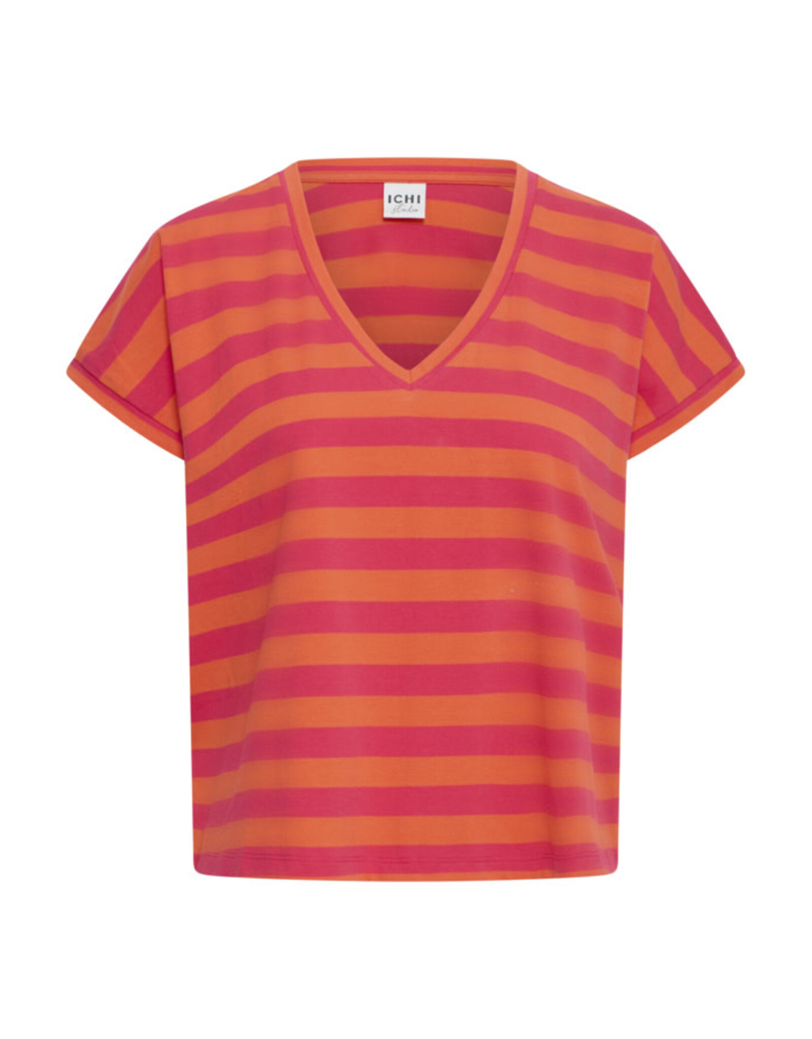 ICHI ICHI - Juniper V Neck Tee (Mandarin)