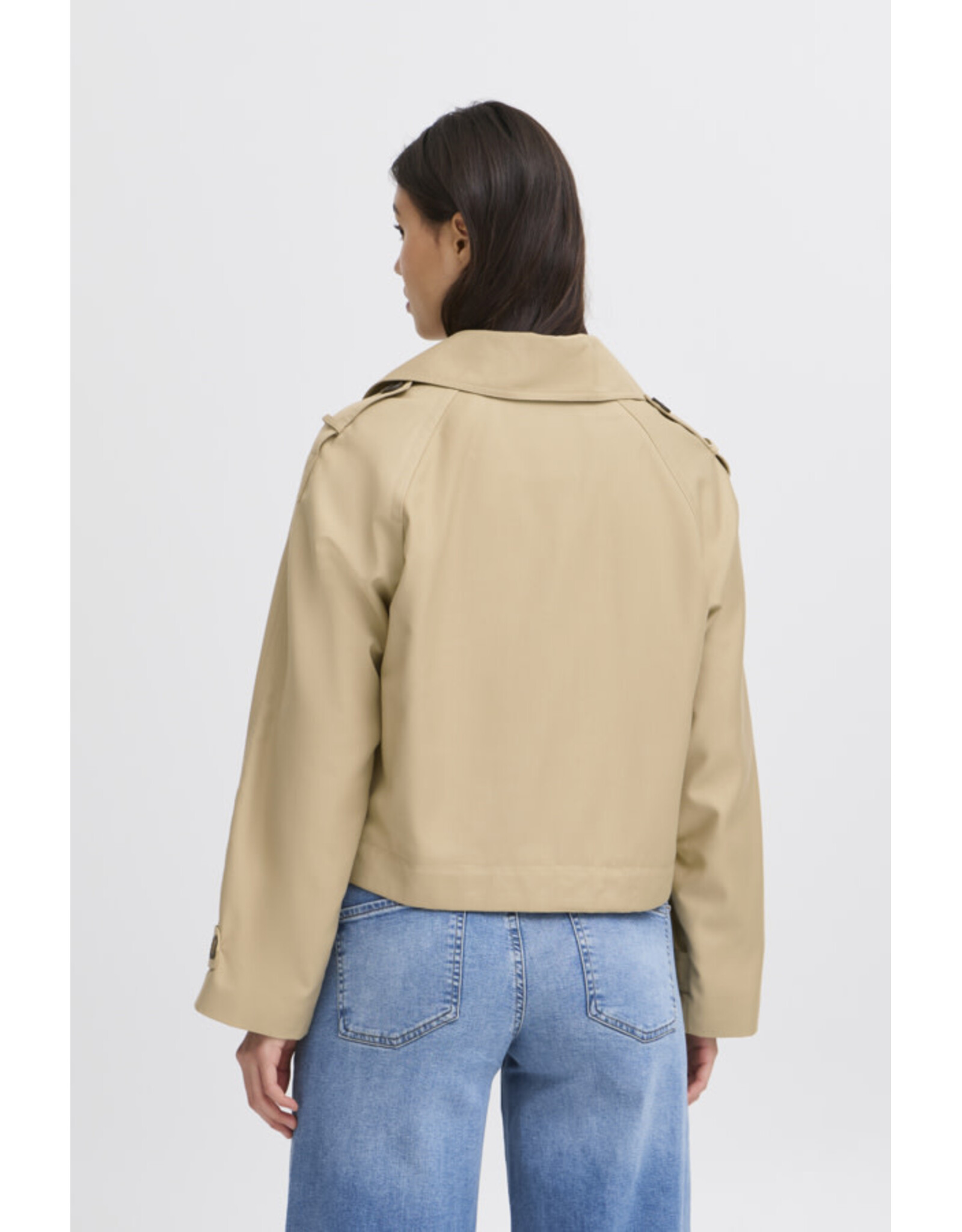 ICHI ICHI - Parza Cropped Trench (Cornstalk)