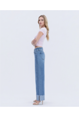 VERVET VERVET - High Rise Medium Wash Cuffed Wide Jeans (Adore You)