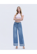 VERVET VERVET - High Rise Medium Wash Cuffed Wide Jeans (Adore You)