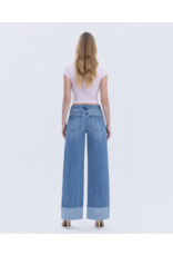 VERVET VERVET - High Rise Medium Wash Cuffed Wide Jeans (Adore You)