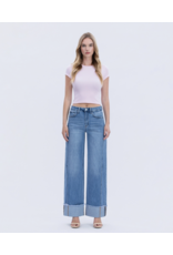 VERVET VERVET - High Rise Medium Wash Cuffed Wide Jeans (Adore You)