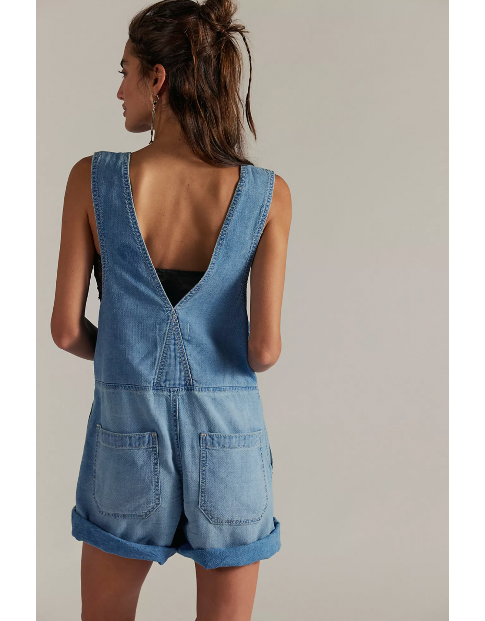 Free people Free People - Jude One Piece Shortalls (Light Indigo)
