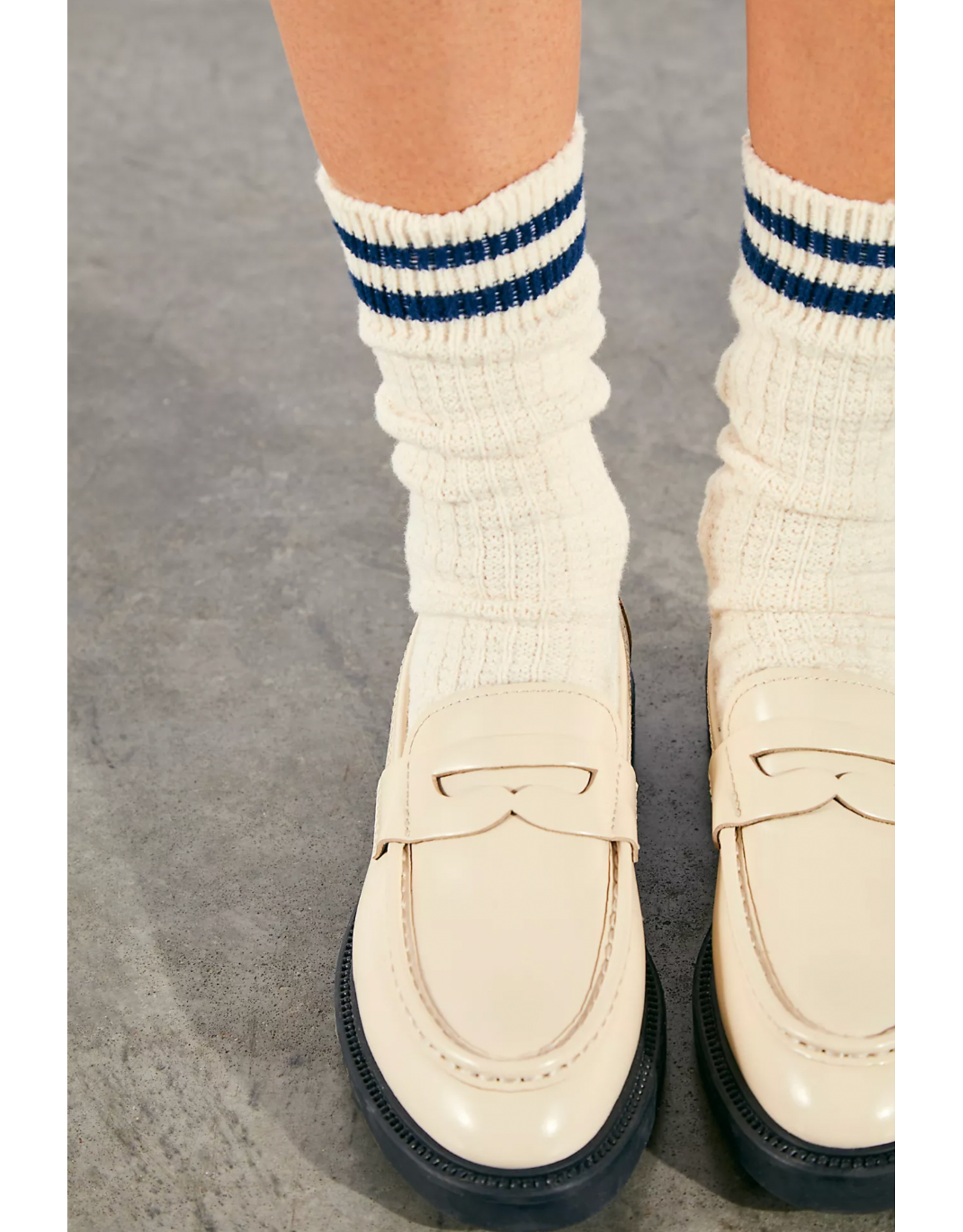 Free people Free People -  Jackson Cozy Stripe Socks (Classic Navy)