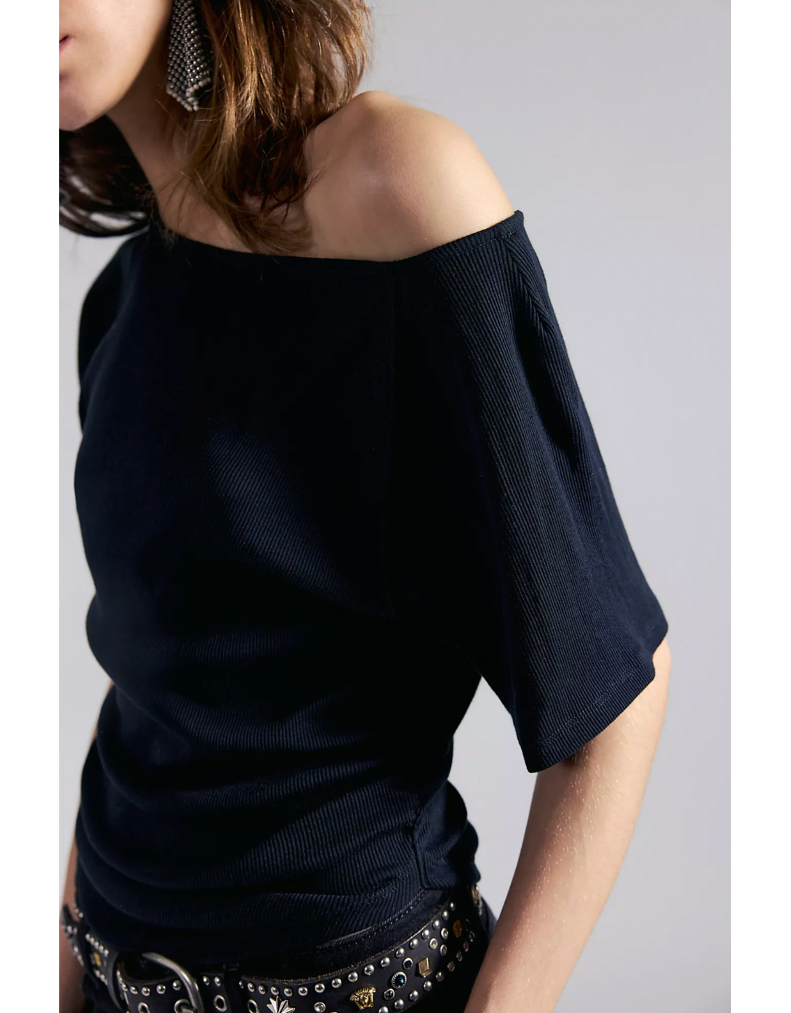 Free people Free People - Lucy Off-The-Shoulder Tee (Black)