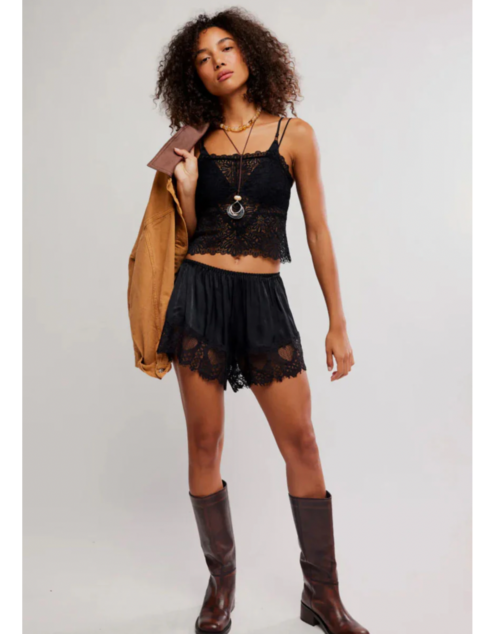 Free people Free People - Love and Lace Cami (Black)