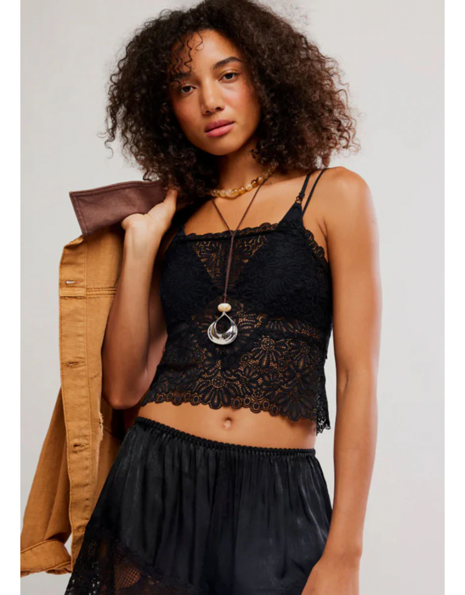 Free people Free People - Love and Lace Cami (Black)