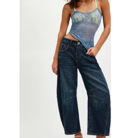 Free people Free People - Good Luck Midrise Barrel Jean (Deep End)