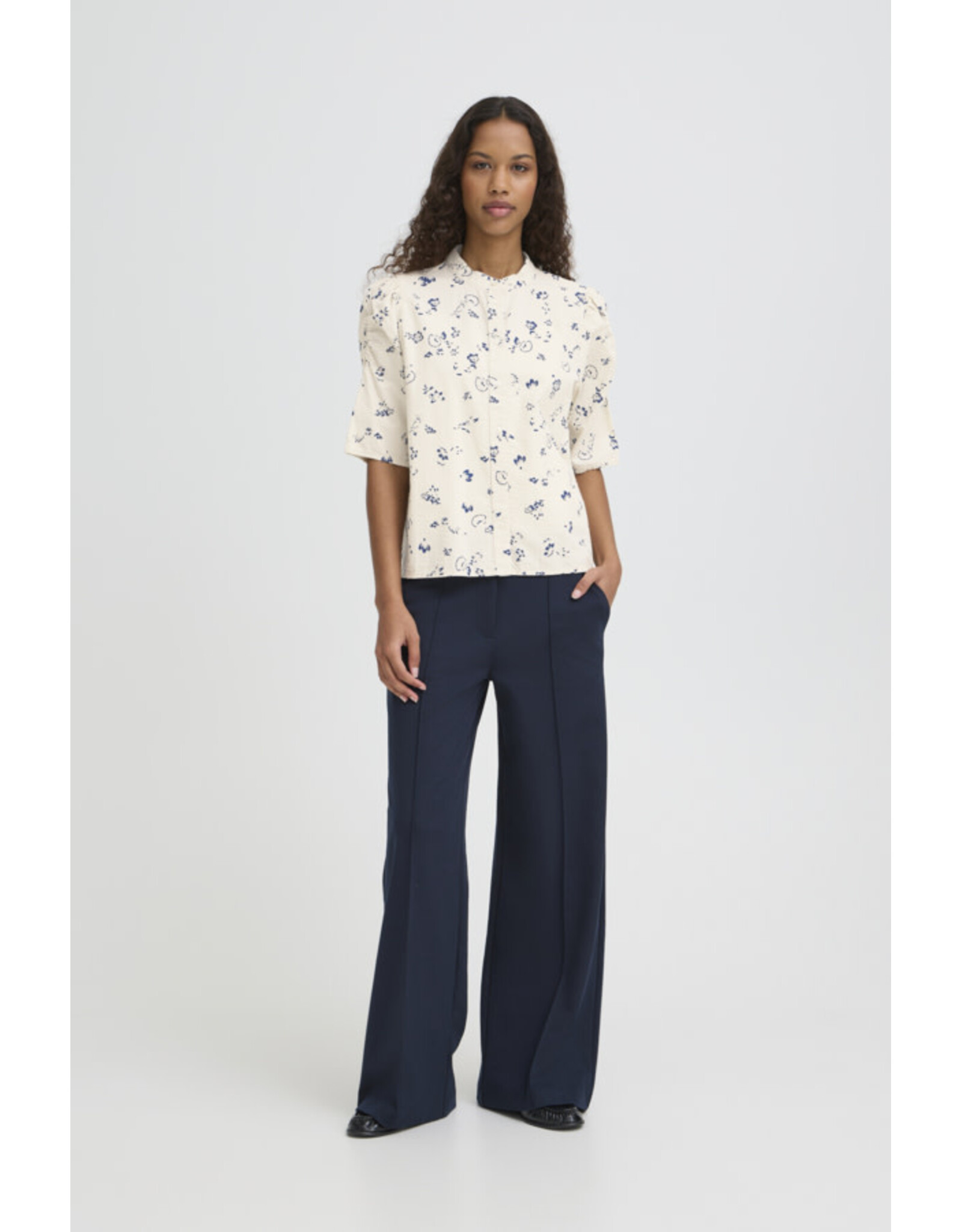 ICHI ICHI - Qwina Shirt (Blue Print)