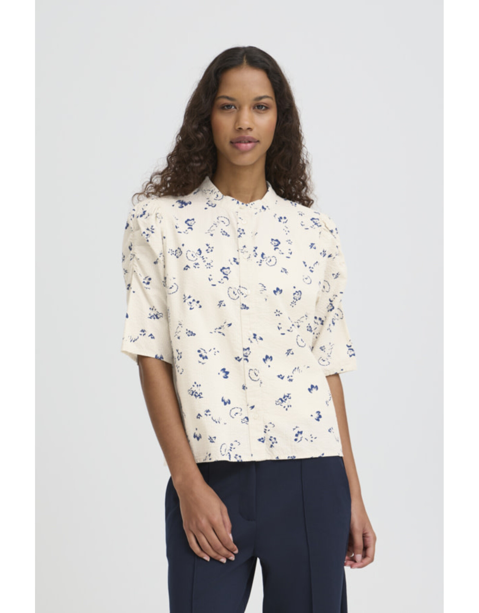 ICHI ICHI - Qwina Shirt (Blue Print)