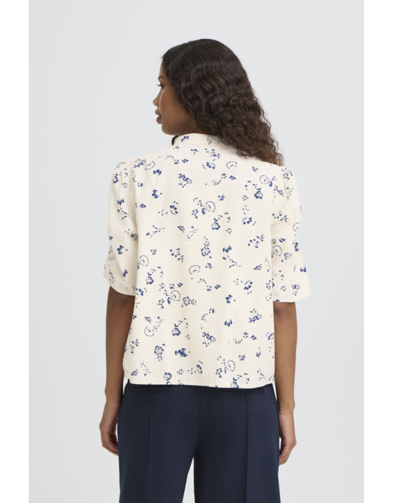 ICHI ICHI - Qwina Shirt (Blue Print)