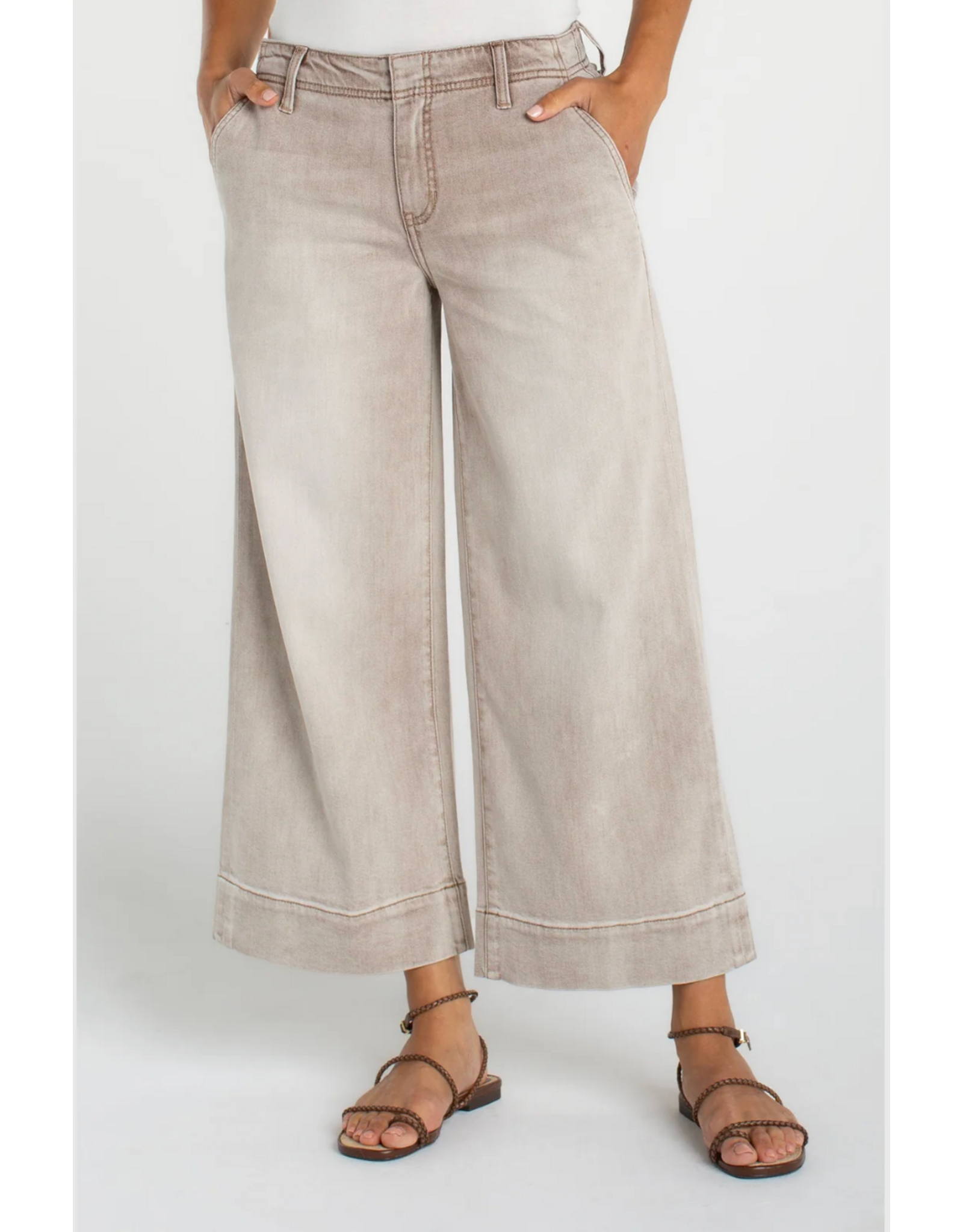 Liverpool Liverpool - Weekender Crop Wide Leg (Antique Khaki)